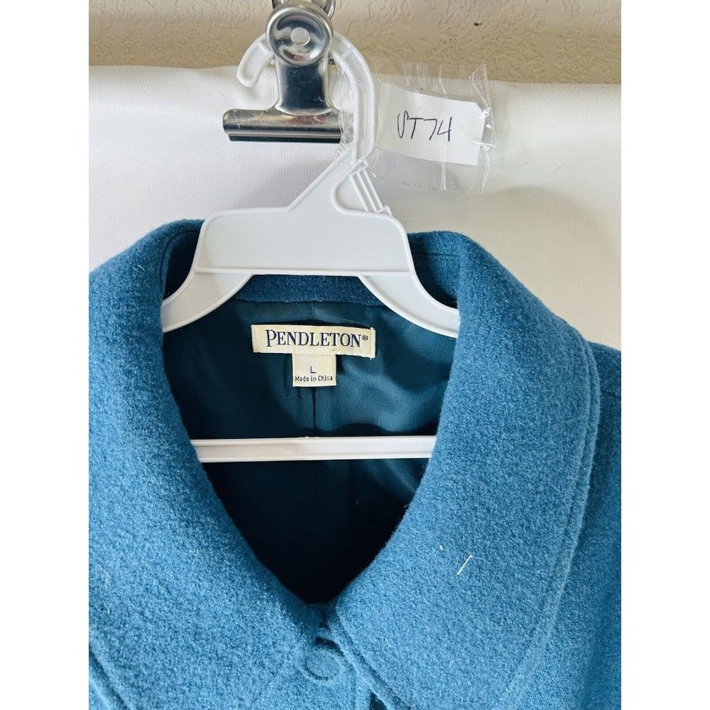 Pendleton Worsted Wool Peter Pan Collar Jacket Bl… - image 2